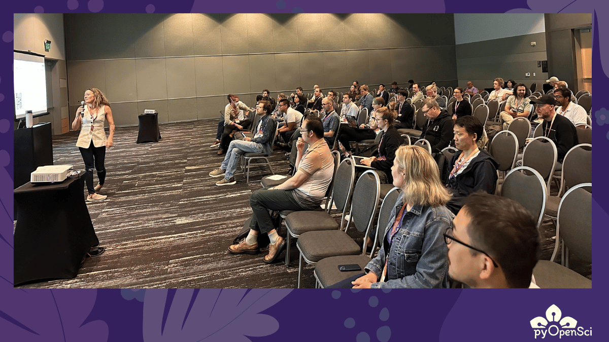 Attendees from different scientific backgrounds actively participate in a BoF discussion, sharing experiences from across the research software ecosystem.