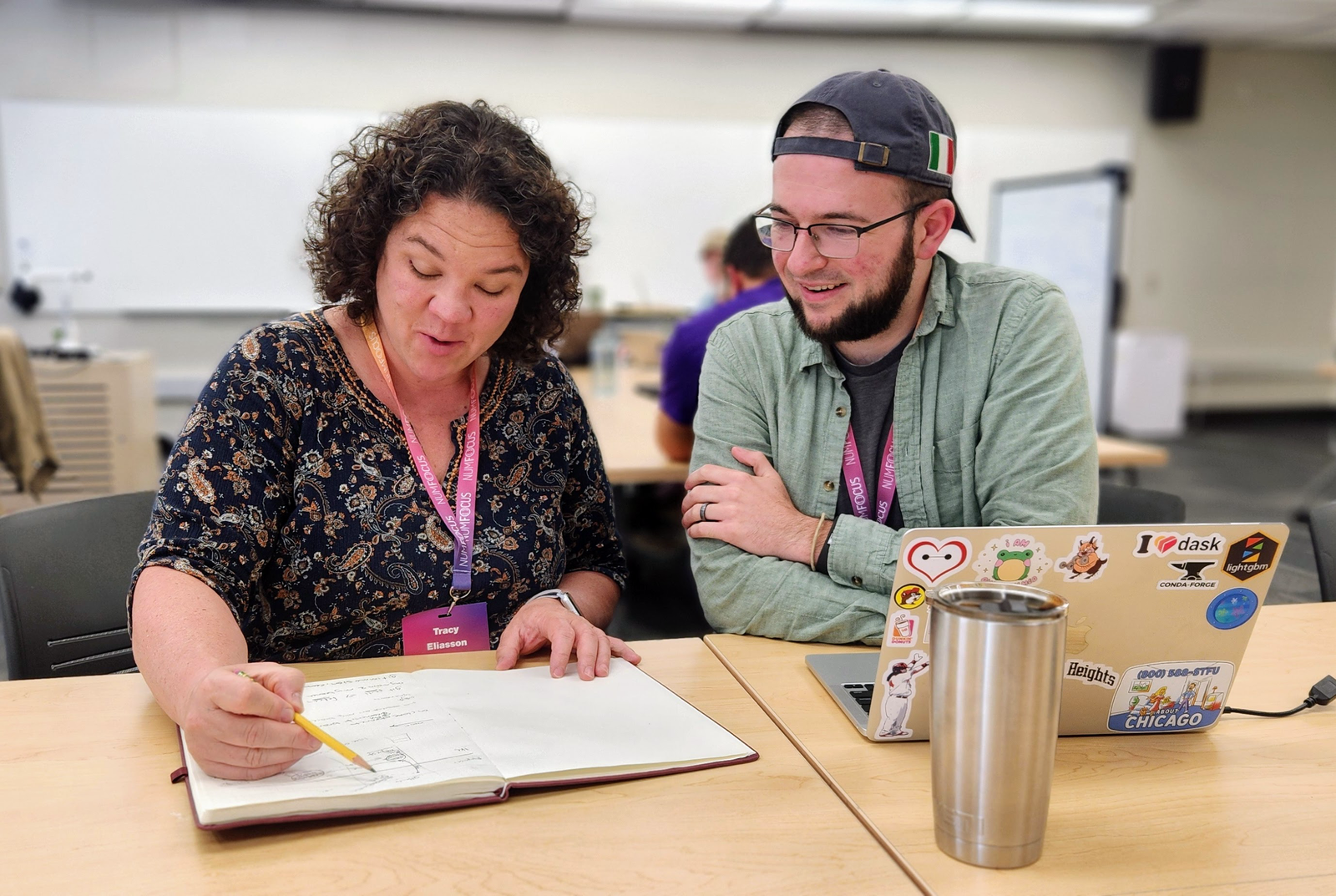 Tracey and James at the SciPy 2025 sprint